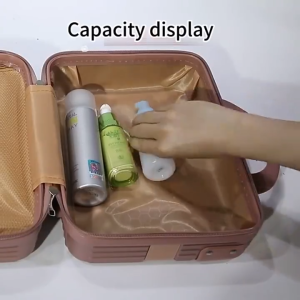 กระเป๋าเครื่องสำอาง 14 นิ้ว แบบพกพา กระเป๋าเดินทาง รุ่นมินิพร้อมกระเป๋าเดินทาง มีให้เลือกหลากหลายสี