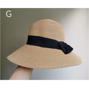 DaVee | Womens straw sun hat hand-made Woven straw hat Summer anti-UV Straw Hat Beach Hat
