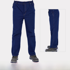 Pure Cotton Thickened Anti-Scald and Wear-Resistant Denim Welding Work Clothes Construction Site Pants Men Maintenance Denim Labor Insurance Cargo Pants