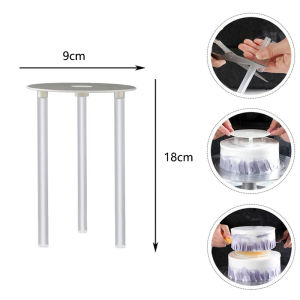 1-5set Multi-Tier Cake Stand Straw Rack for Wedding Cake Making and Stacking Cake Plastic Multilayer Cake Stand Suspended Gasket