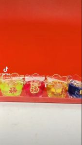 Đèn ly Thần tài 5 màu | Nến ly cao cấp để bàn thờ | Đồ cúng đồ phong thủy