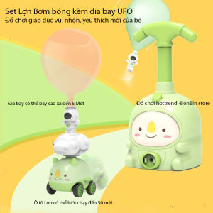 Đồ chơi Bơm Bóng thả Khinh Khí Cầu UFO hình Heo Khủng Long Ong Vàng siêu dễ thương (đồ chơi thông minh phát triển khả năng vận động và tư duy cho trẻ )
