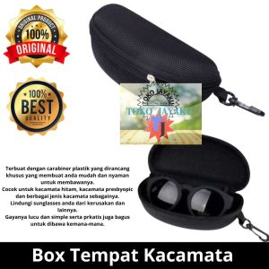 TJ Kotak Kacamata Hardcase Cover Kacamata Box Case Resleting Tempat Kacamata Resleting