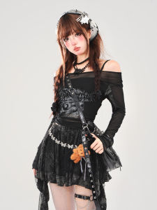 เสื้อคลุมแขนยาวผ้าไหมน้ำแข็งสีดำบางเบาสำหรับผู้หญิงในช่วงฤดูร้อน กางเกงขาสั้นสองชิ้นป้องกันแสงแดด เสื้อคลุมผู้หญิงสไตล์สตรีท