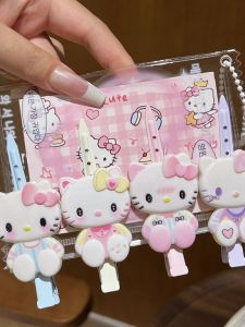 Cute Sitting KT Cat Pointed Mouth Clip 3D Girl Versatile Japanese Style Side Parting Hair Clip Sweet Style Plastic Hair Accessories
