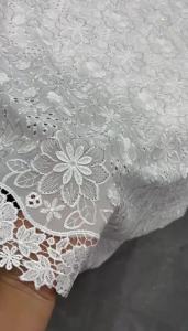 OLEVO | OLEVO White Nigerian Lace Fabric High Quality Lace Sequins French Net Lace Tulle Mesh Fabrics African Lace Fabrics For Wedding