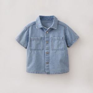 Marc&Janie | Vintage Stylish Cotton Denim Short Sleeve Shirt