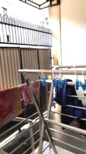 Jemuran Baju Aluminium Besi Stainless Steel Pakaian Handuk Lipat Tekuk Anti Karat Kuat
