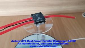 AUTORO 100A 200A ATS Dual Power Parallel Discharger Automatic Transfer Switch for RV Camper Van Boat Drone Off-Grid 12V 24V 36V