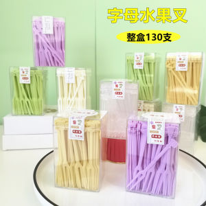 Creative Disposable Plastic Fruit Forks with Picks for Desserts And Snacks Home Use Small Forks for Fruit Salad And Cake