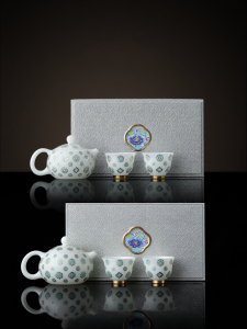 JIXIANSHENG | Dunhuang Treasure Pattern Silver Plated Teahouse