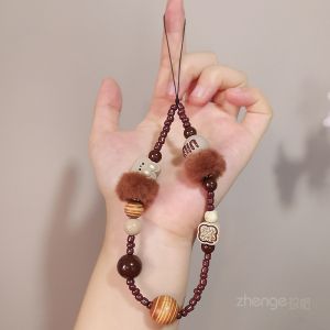 สร้อยข้อมือลูกปัดแฮนด์เมด สร้อยคอโทรศัพท์มือถือ ลูกปัดลายการ์ตูน ลูกปัดขนแกะ ลูกปัดวาด แฟชั่นสำหรับผู้หญิง