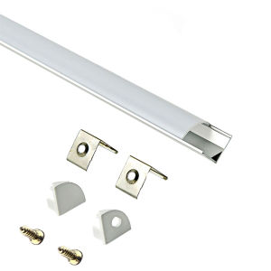 45 Degree Oblique Beam V Type LED Aluminum Profile PC Diffuser Ceiling Flush Mount Drywall Corner Channel Light