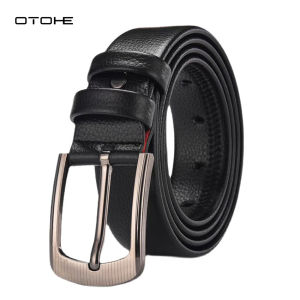 OTOHE เข็มขัดหนังผู้ชายเข็มขัดหนังชั้นสองเข็มขัดหนังวัวเอวเรียบง่ายเข็มขัดเอว 120 cm ปรับความยาวได้สำหรับผู้ชาย ที่มีเข็มขัดกางเกงยีนส์คลาสสิกวินเทจ