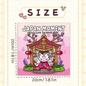 JAPAN MOMENT Coloring Book for Adults Featuring Cute Cozy Daily Activities for Educational DIY Relaxation Drawing Books