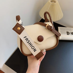 Fashionable Color-Block Crossbody Bag for Women 2024 New Arrival Soft Surface Magnetic Buckle Shoulder Bag Casual Style Small Square Bag