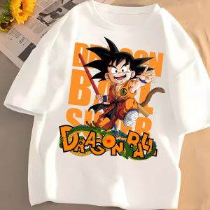 Bandai | Dragon Ball Kids Short-Sleeve Cotton T-Shirt Boys Summer Casual T-Shirt Anime Print Cotton Crew Neck Top Cartoon Pullover