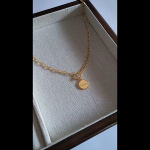 JOYUS Jolie Titanium Stainless Steel 18K Gold Waterproof Geometric Beloved Necklace Birthday Gift Box