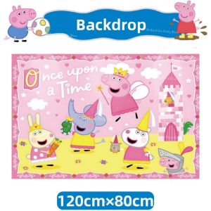 Hasbro | Peppa Pig Birthday Party Decoration Set with George Balloons Disposable Tableware Banner Backdrop - Kid Event Supplies Gift