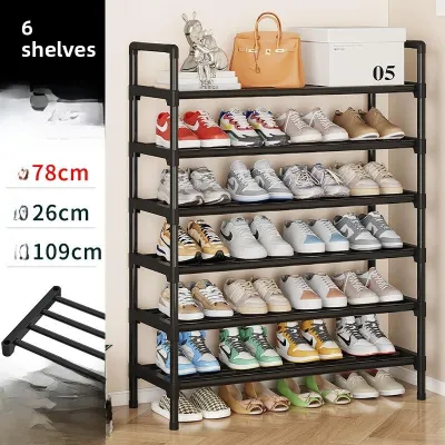 Economic Multi-layer Student Dormitory Doorway Indoor Metal Shoe Rack Simple Design Indoor Home Storage Shelf Wardrobe Organizer