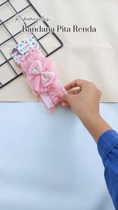 Bandana Bayi Perempuan Newborn Lucu 0-6 Bulan Renda Karakter