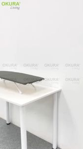 OKURA Foldable Tabletop Ironing Board with Iron Rest ( 80 x 30 x 16CM ) Padded Iron Board Papan Seterika