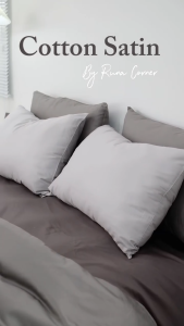 Bộ chăn ga gối 4 món Satin Cotton RUNA CORNER mềm mại thoáng khí - Set 2 vỏ gối 1 ga giường bo chun và 1 vỏ chăn