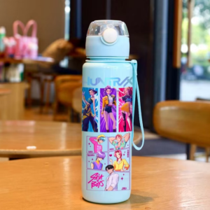 Hasbro | 3D Printed Patterns Water Cup With Straw 700ml Cute Colorful Water Cup Girls Boys Outdoor Sport School Office Accessory Gift