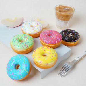 6pc Artificial Donuts Model Imulation Donut Fake Cake Bread Model PU Donut Dessert Baking Shop Display Photography Props Dessert