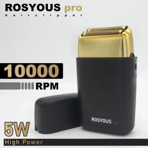 ROSYOUS Mens Electric Beard RS-620 10000RPM Double Foil  Hair Trimmer Professional Hair Cutting Machine Barber Clipper