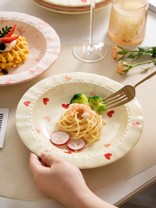 Bộ Đĩa Sứ Tráng Men Dưới Màu Tráng Men Dưới Màu Sang Trọng Dùng Tại Nhà Đĩa Đựng Súp Đĩa Đựng Thức Ăn Nhanh Đĩa Tròn