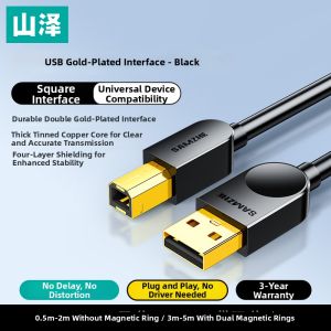 Samzhe | Extended USB to Square Port Printer Cable