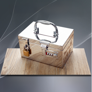 Stainless Steel Children Saving Pot Password Suitcase with Lock Can Save Coin Banknotes Money Box Drop-Resistant Creative Trending