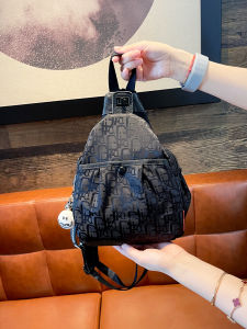 Casual Letter Pattern Crossbody Chest Bag Multi-Layer Outdoor Leisure Double Shoulder Bag High-End Design Small Niche Market