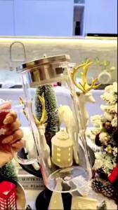 OUHOE | Bình Nước Thủy Tinh Tối Giản Có Lọc Chất Liệu Thủy Tinh Borosilicate Chịu Nhiệt Cao Dung Tích 1L/1.2L/1.5L Dùng Pha Trà Cà Phê