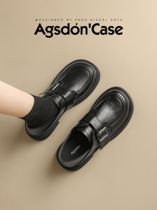 Agsdon | Black Loafers Shoes for Women 2025 Autumn New Thick Sole English Style JK Casual and Commuting