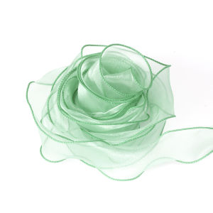 ริบบิ้นผ้าโปร่ง หน้ากว้าง 4cm ยาว 10m สำหรับตกแต่งเค้ก Organza Ribbon