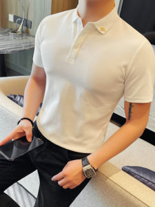 Áo Thun Polo Tay Ngắn Thời Trang Mùa Hè Cho Nam Cổ Polo Chất Liệu Polyester Thường Ngày Dáng Ôm Áo Thun Thường Ngày