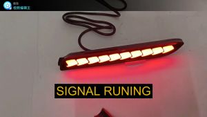 Toyota Vellfire Alphard Camry Wish Harrier Innova Rear Bumper Lamp Reflector Dynamic LED DRAGON SCALE (RED)