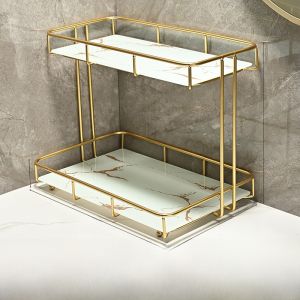 Clean Spirit Toilet Washing Table Storage Rack Bathroom Toilet Accessible Luxury Desktop Comb Makeup Supplies Storage Shelf