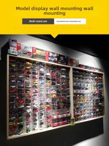 Wooden Storage Box Car Model Display Case Toy Box for Children Multi-Metallic Alloy Firewheel Tomy Home Use Small Car Models