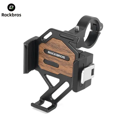 RockBros | Rock Brothers Quick Release Aluminum Alloy Bike Mount for Mobile Phones Road And Mountain Bicycles Folding Design Navigation Fixed Holder