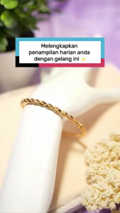 GELANG TANGAN Minggu Bercorak Saduran Emas 24K Zhulian