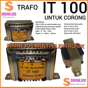 TRAFO IT 100 NELC TRAFO CORONG TRAFO TOA MATCHING TOA TRAVO HORN MECING SPEAKER TAHANAN TOA