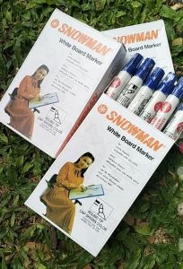 Spidol snowman whiteboard BG12 Biru isi 12 pcs