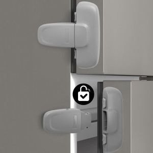 5pcs Child Safety Anti-pinch Refrigerator Locks / Household Multifunctional T-shaped Cabinet Lock / Refrigerator Door Fixing Buckle Sealing Buckle