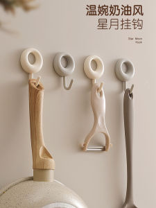 No-Drill Strong Adhesive Hooks for Kitchen Bathroom Door Back Multi-Function Heavy Duty Sticky Hooks Plastic Suction Cup Hooks