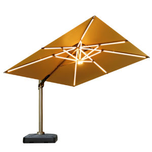 MEIDIHUAFU | Solar Powered LED Umbrella for Outdoors