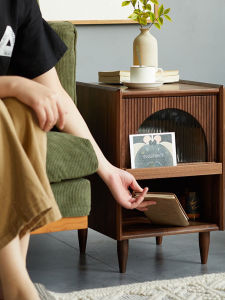 GOOFANSER | Japanese minimalist narrow luxury storage wooden bedside cabinet