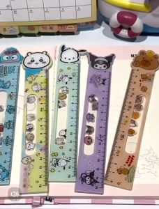 (READY STOCK)Kuromi Ruler 15cm Moveable Children Stationery Kid Present Gift Reward 库洛米可流动直尺波浪尺文具儿童礼物 Pembaris